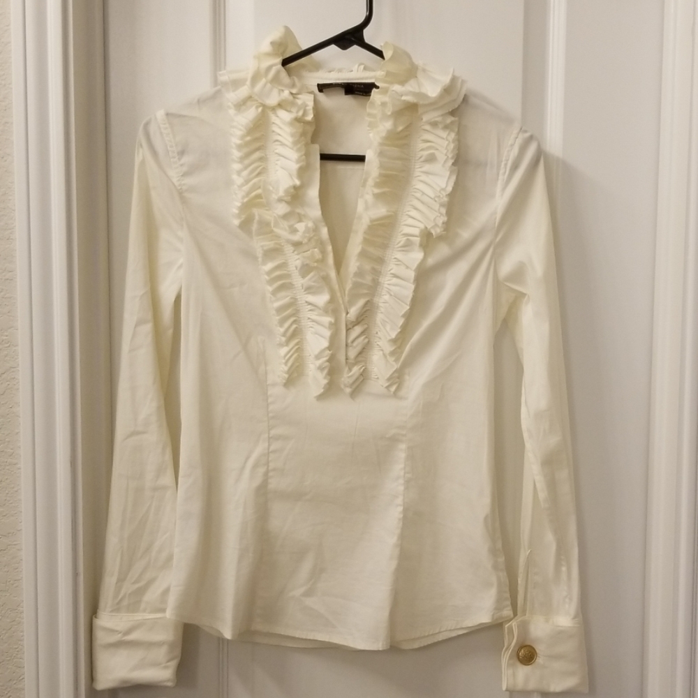 BCBG Maxazria Ruffle top XS